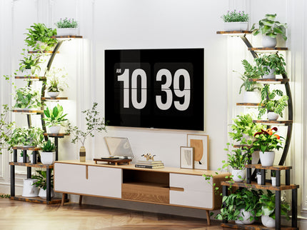 9 Tiered Indoor Plant Stand With 5 Adjustable Grow Lights