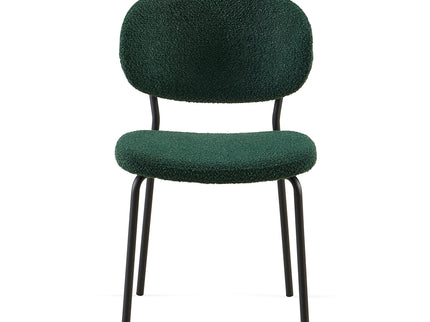 Boucle Dining Chairs, Dining Chairs With Metal Legs For Dining Room, Kitchen, Living Room