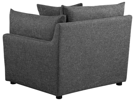 Tomasina - Modular Sofa With Cushions And Padded Arms - Black