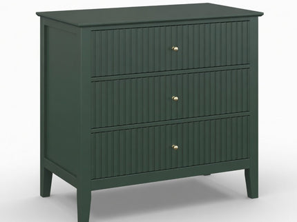 Fluted 3 Drawer Nightstand With Soft Close Slides