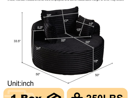 Modern Single Sofa With Backrest Pillow For Living Room