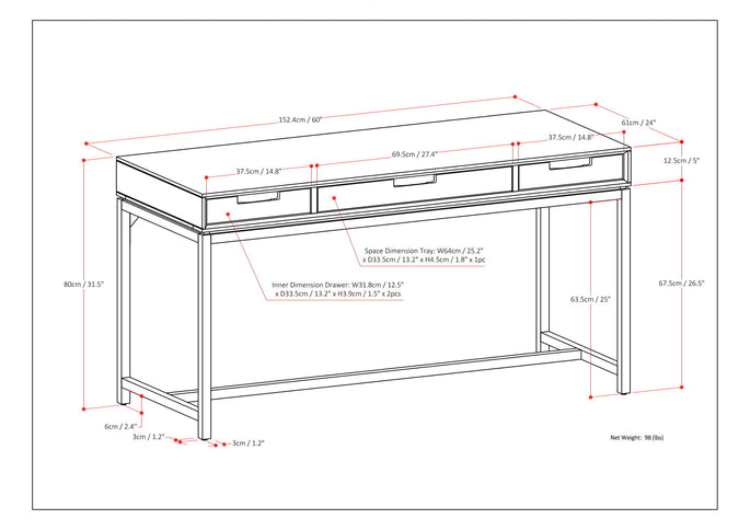Banting - Desk - Walnut Brown