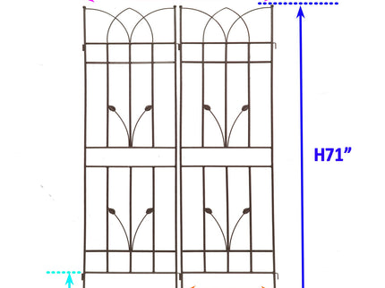Metal Garden Trellis Rustproof For Climbing Plants Outdoor Flower Support