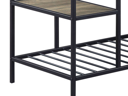 Lona - Kitchen Island - Rustic Oak / Black