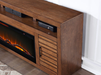 Electric Fireplace TV Stand Console For TVs Up To 95" - Whiskey