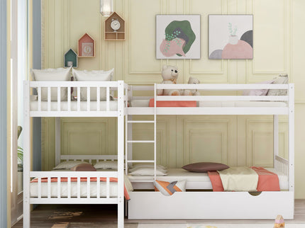 L Shaped Bunk Bed With Drawers