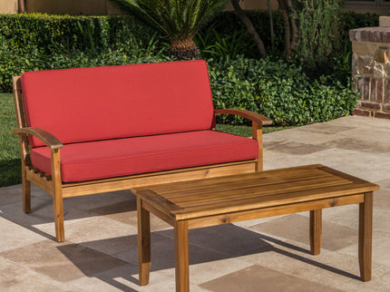 Outdoor Chat Set With Coffee Table And Loveseat
