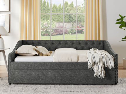 Upholstered Daybed With USB Charging & Pull Out Bed