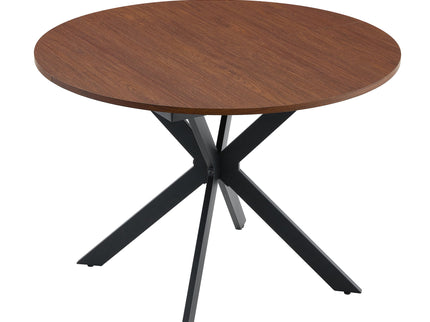 Extendable Round Dining Table - Walnut