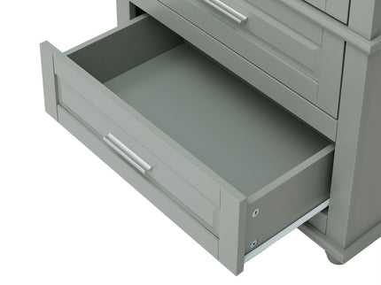 Tall Storage Cabinet With 2 Drawers For Bathroom