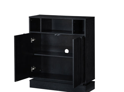 Fluted Sideboard Buffet Cabinet With 2 Doors And Adjustable Shelf, Storage Cabinet For Entryway