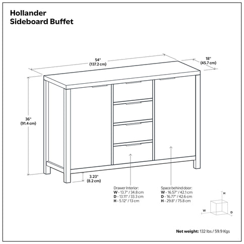 Hollander - Handcrafted Sideboard Buffet