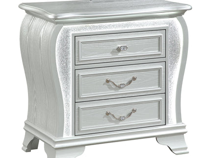 Aurelia - Nightstand With LED - Silver