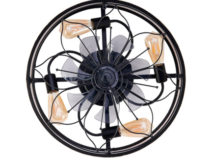 Lotus Bladeless Ceiling Fan With Remote Control For Living Room - Matte Black