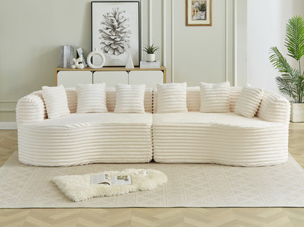 Sectional Sofa, Oversized 4 Seater With Deep Seat Design