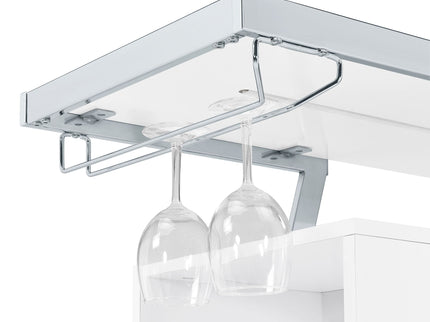 Katia - Wine Cabinet With LED Home Bar, 12 Bottle Storage - Gloss White