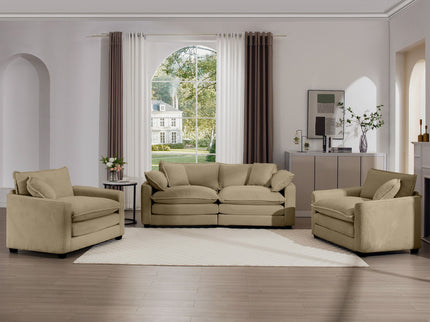 Elegant Oversized Sectional Sofa Set With Deep Seats And Flexible Layout