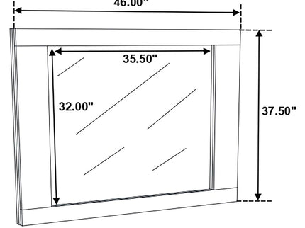 Escalon - 4 Piece Bedroom Set With Paneled Headboard Accents Upholstered - Glossy White