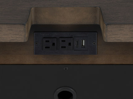 3 Drawer Nightstand With USB - Dark Oak
