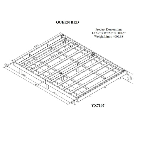 Modern Floating Platform Bed Frame
