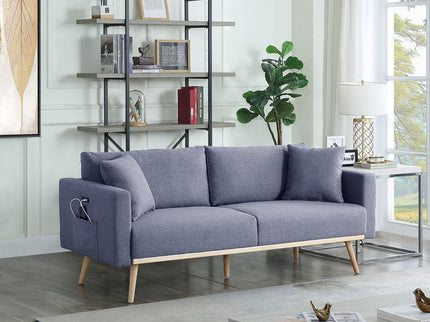 Easton - Fabric Sofa With USB Charging Ports Pockets And Pillows