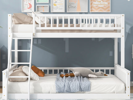 Bunk Bed With Ladder And Guardrails