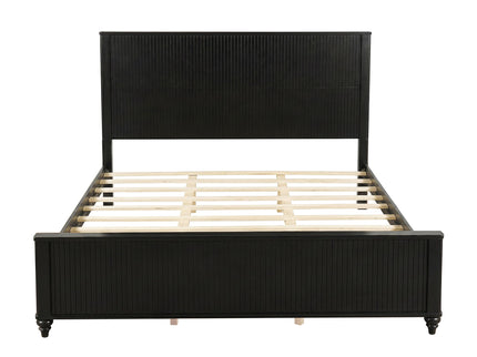 Fluted Platform Bed Frame, No Box Spring Needed