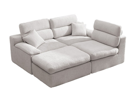 Corner Chaise Sofa With High Backrest