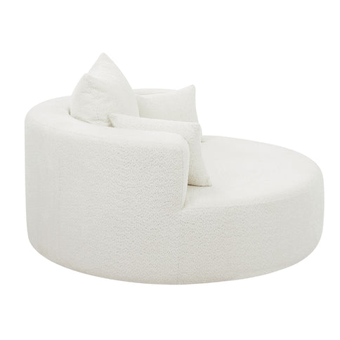 360° Swivel Chair Accent Barrel Chair With Removable Pillows
