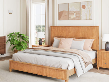 Platform Bed Frame & Tall Headboard