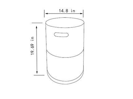 Propane Tank Cover Round Tank Holder Hide Away Side Table - Gray