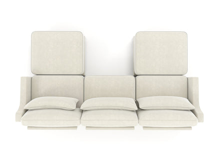 Stylish Sofa With Ottoman And Lumbar Pillows, Ergonomic Design