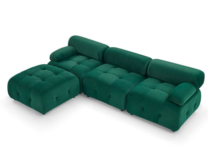 Modular Sectional Sofa, Button Tufted Design With Diy L-Shaped Layout, Reversible Ottoman