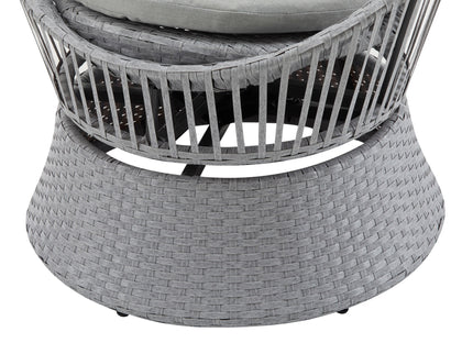 Modern Swivel Wicker Lounge Chair With Round Design