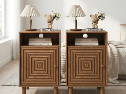 Nightstand With Charging Station & Storage
