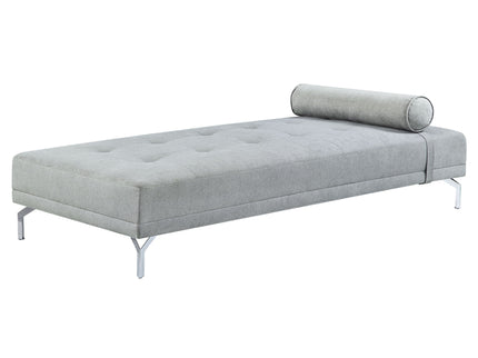 Quenti - Velvet Sofa Bed With Pillow - Gray