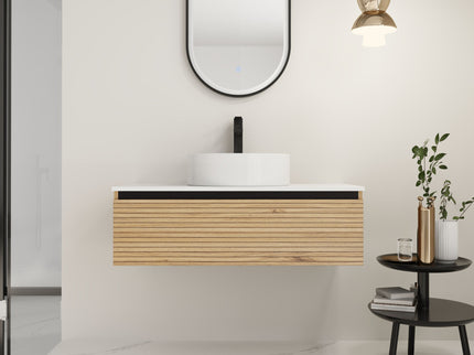 Wall Mounted Bathroom Vanity With Art Sink & 1 Soft Close Drawer