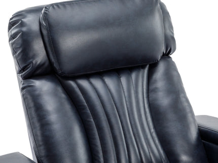 270° Power Swivel Recliner Home Theater Chair With Hidden Arm Storage, LED Light, Cup Holder, And Tray Table