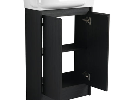 Freestanding Bathroom Vanity With Sink And Storage Rack, Soft Close Doors Base With Basin