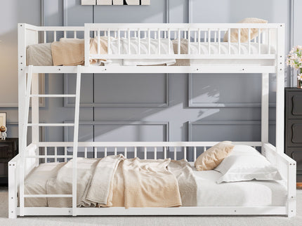 Bunk Bed With Ladder And Safety Guardrails