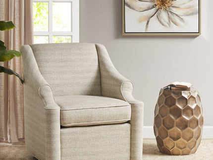 Justin - Swivel Glider Chair With 360 Degree Rotation - Tan
