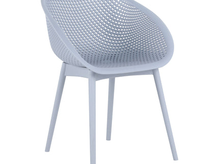 2 Piece Durable Single Chair With Hollow Out Design