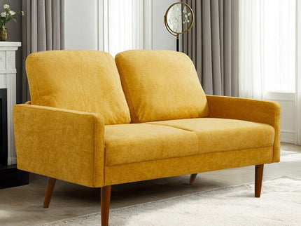 Loveseat Sofa, European Style With Sleek Design, Modern & Vintage Flair, Upholstered 2 Seater Couch