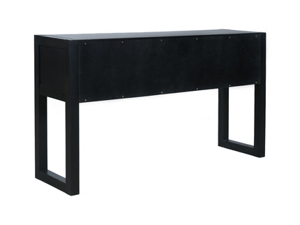 Geometric Carved Console Table With 3 Soft Close Drawers