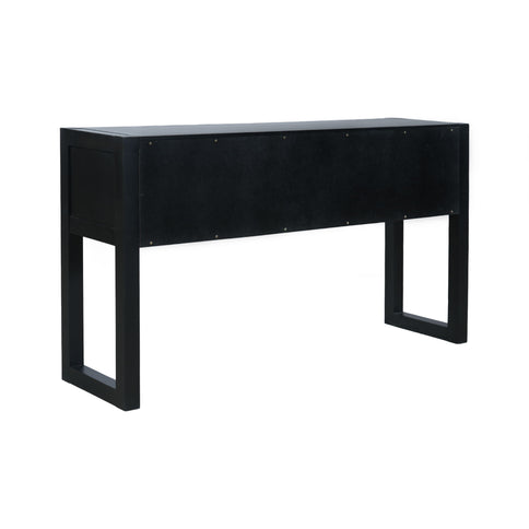 Geometric Carved Console Table With 3 Soft Close Drawers