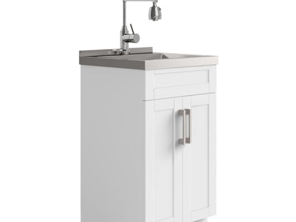 Hennessy - Deluxe Laundry Cabinet With Faucet And Stainless Steel Sink