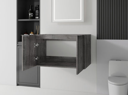 Floating Bathroom Vanity Cabinet With Soft Close Double Doors, Spacious Interior Storage, Wall Mounted, Cabinet Only