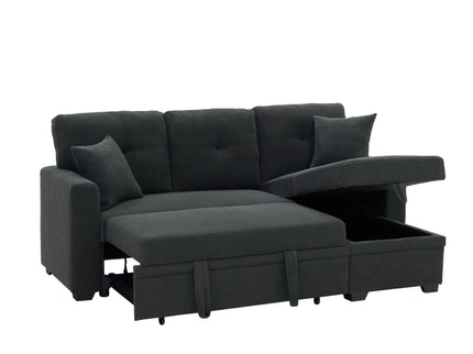 Sleeper Sectional With Pull Out Bed, Reversible Chaise