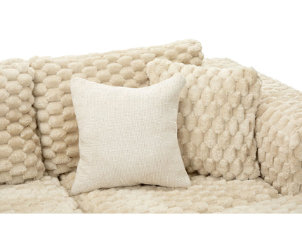 Modular Sectional Sofa, Boneless Couch With 2 Movable Ottomans