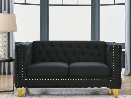 Modern Sofa With Button Tufting, Upholstered Couch For Living Room